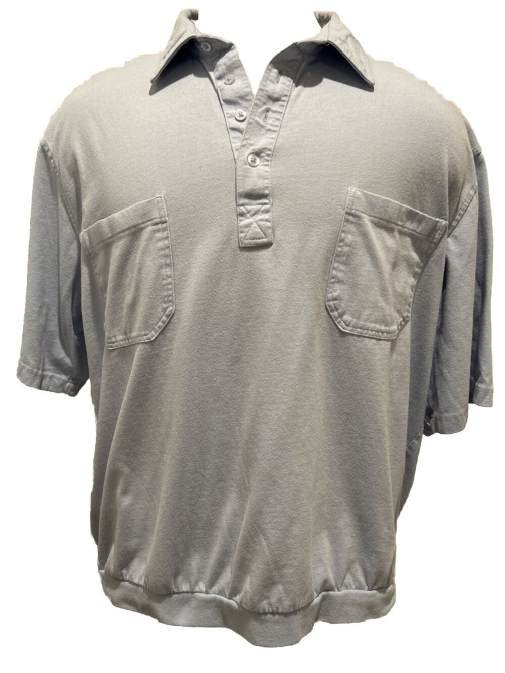 Vintage John Blair Collared 4-Button Polo Short Sleeve Shirt 2XL TL 2 Pockets